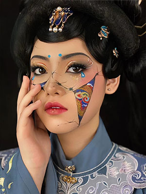 青花瓷拟人妆